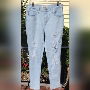 Levi's Blue Skinny Distressed Jeans